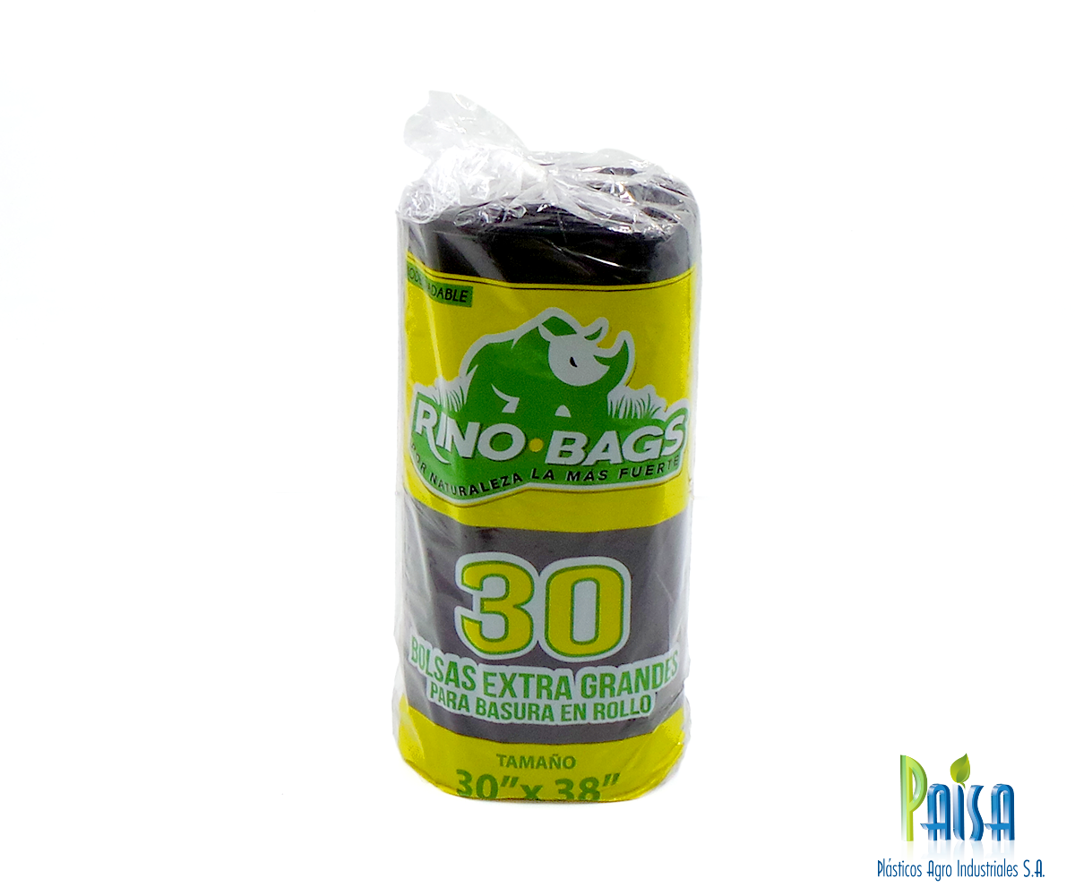 Bolsa negra para basura 30 X 37 in Rhino-X